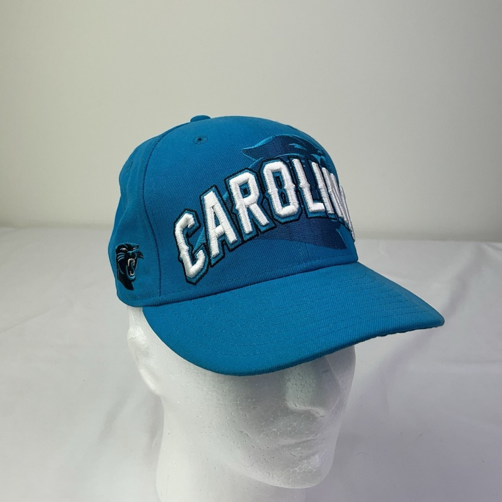 New Era 59Fifty NFL Carolina Panthers Fitted Hat 6 7/8 Turquoise Blue
